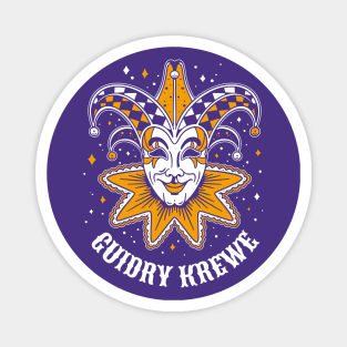 Guidry Krewe Colorful Mardi Gras Magnet